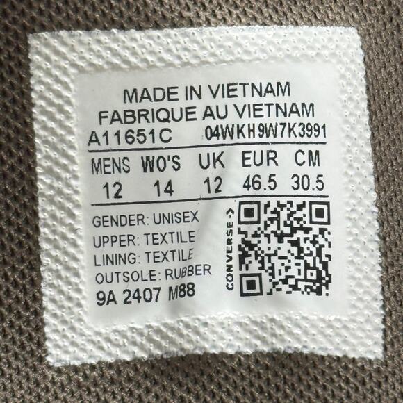 Converse Chuck Taylor All Star Mid Top Brown Canvas Sneakers Men’s 12 / W14 - Picture 4 of 4